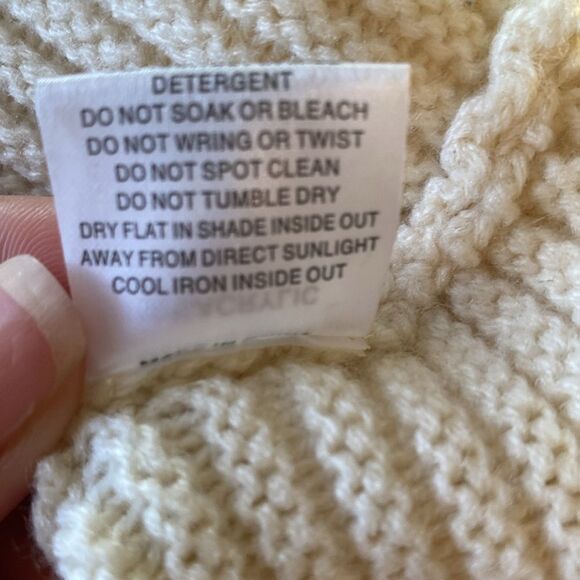 Sabo Remy Cream Ribbed Tunic Sweater Top Dress M - Picture 8 of 10